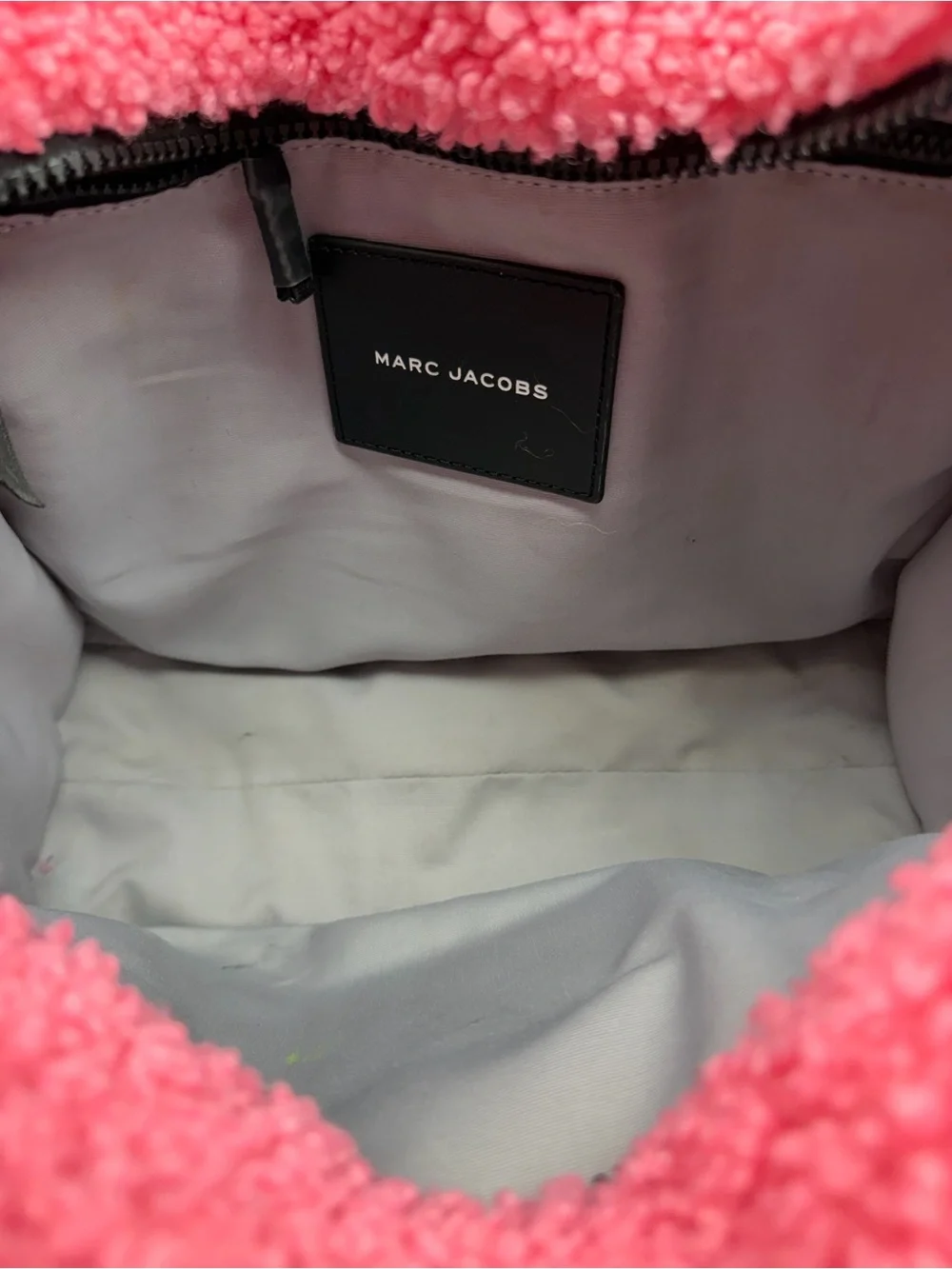 Marc Jacobs Pink Sherpa Mini Tote Bag - Picture 7 of 11